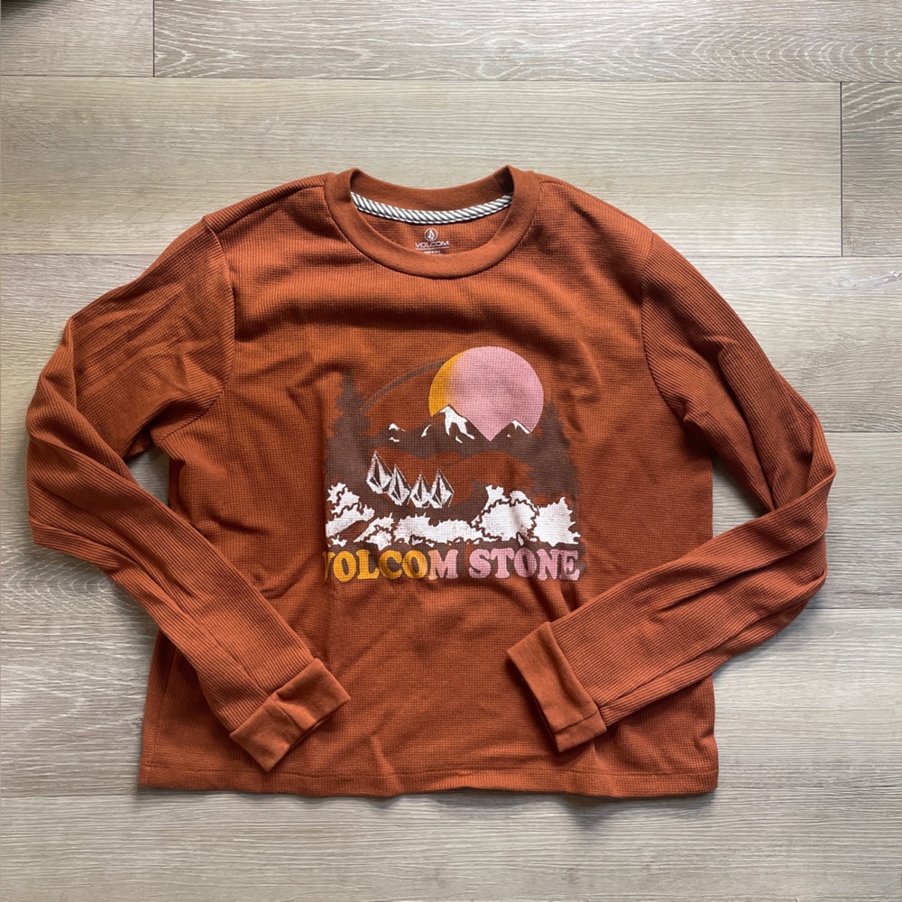 Volcom Stone terracotta Graphic Long Sleeve tee